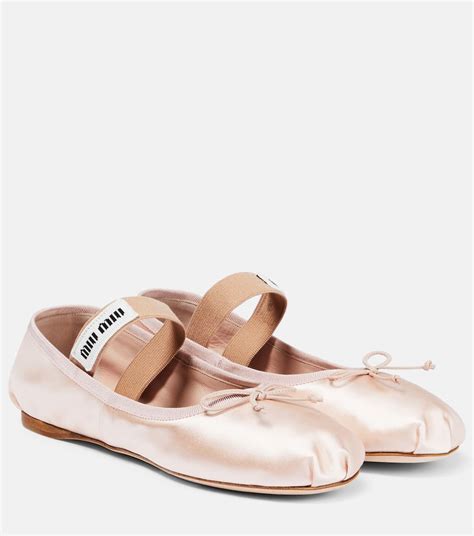 miu miu shoes pink|miu miu ballet flats.